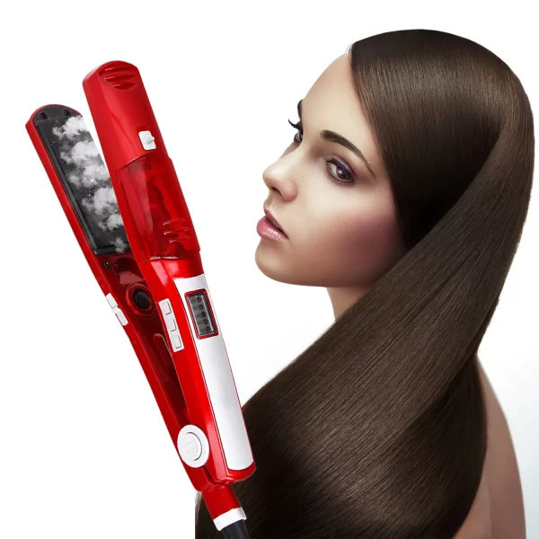 Alisador de cabelo a vapor, ferramentas estilo cerâmica alisador de cabelo profissional