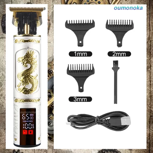 Barbeador elétrico profissional para homens, maquina de barbear, cortador de cabelo T9 - Image 17