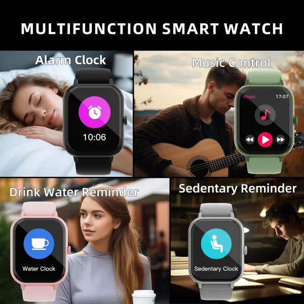 Smartwatch Bluetooth com tela de toque completa, Android e Iphone, para homens e mulheres - Image 6