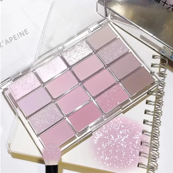 Paleta de Sombra Marrom Mate, 16 Cores Produto de Alta Qualidade - Image 7