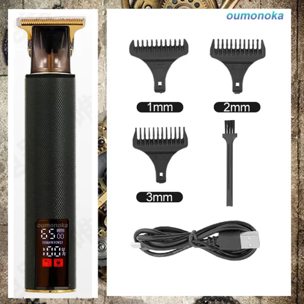 Barbeador elétrico profissional para homens, maquina de barbear, cortador de cabelo T9 - Image 15