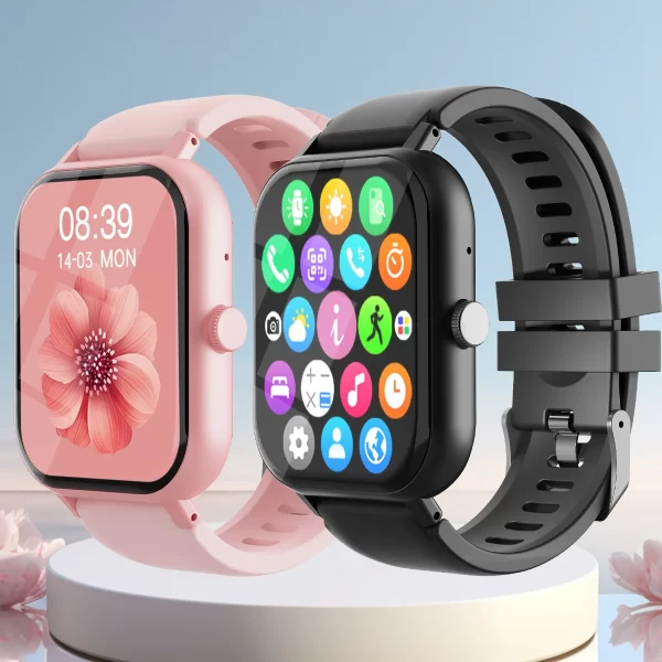 Smartwatch Bluetooth com tela de toque completa, Android e Iphone, para homens e mulheres