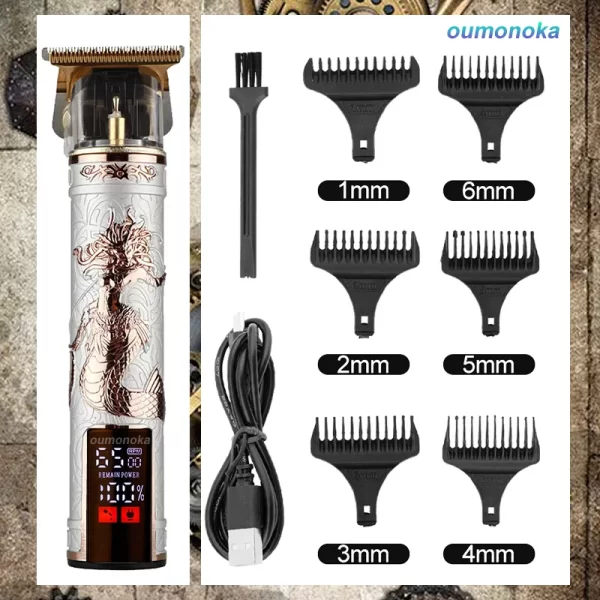 Barbeador elétrico profissional para homens, maquina de barbear, cortador de cabelo T9 - Image 12