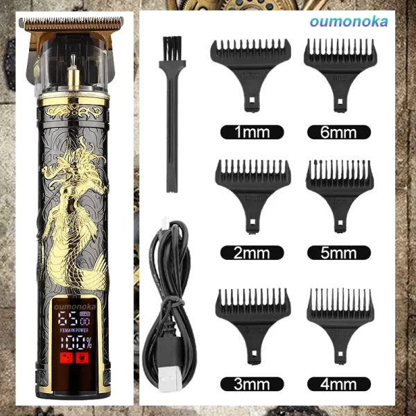 Barbeador elétrico profissional para homens, maquina de barbear, cortador de cabelo T9 - Image 14